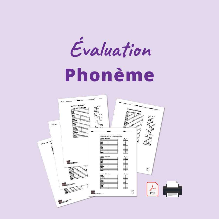 Évaluation Phonologie - matériel orthophoniste