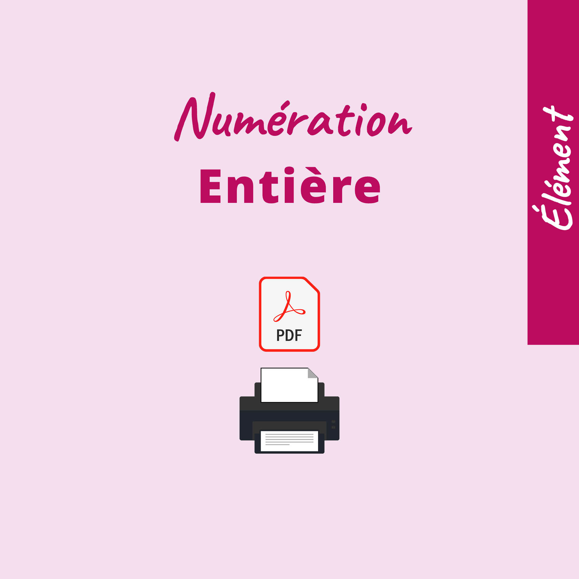 Rééducation numération entière - matériel orthophoniste