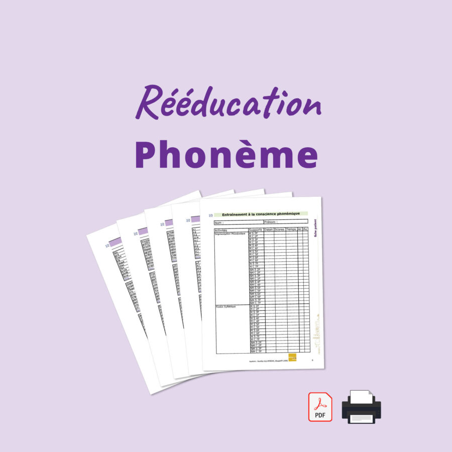 Rééducation Phonème - matériel orthophoniste